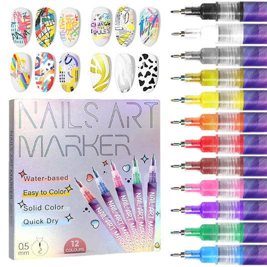🎁PRIX SPÉCIAL DE LA SEMAINE DERNIÈRE : 9,99 € !!⏳Set de 12 stylos pour nail art🎨💅