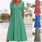 🎉Plus de 45 000 vendues👗Robe Longue Femme Col V Manches Courtes🌸