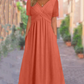 🎉Plus de 45 000 vendues👗Robe Longue Femme Col V Manches Courtes🌸