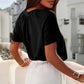 🔥Vente directe d'usine🔥T-shirt décontracté extensible à col en V pour femme