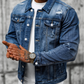 🧥 50% DE RÉDUCTION MAINTENANT ! 👖 Veste en jean délavé vintage pour homme décontractée – Design intemporel, tissu durable et poches fonctionnelles ✨