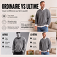 Sweatshirt décontracté pour homme en tissu nid d'abeille avec zip au quart