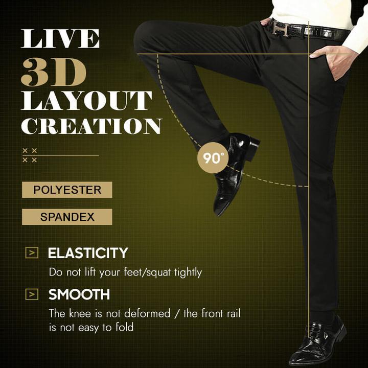 (Promotion à durée limitée -50% OFF)Pantalon classique pour hommes à bonne élasticité-2