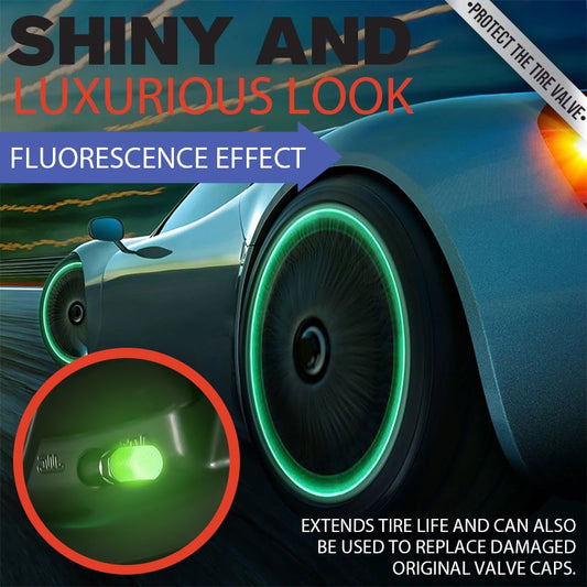 Bouchons de valve de pneu de voiture fluorescents universels 4pcs-1