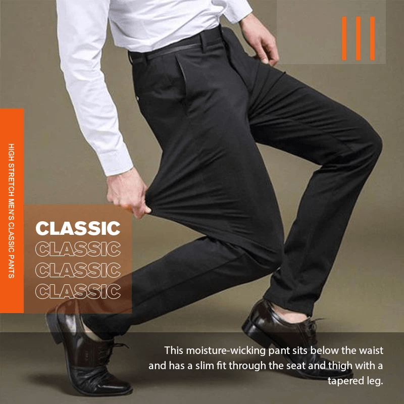 (Promotion à durée limitée -50% OFF)Pantalon classique pour hommes à bonne élasticité-9